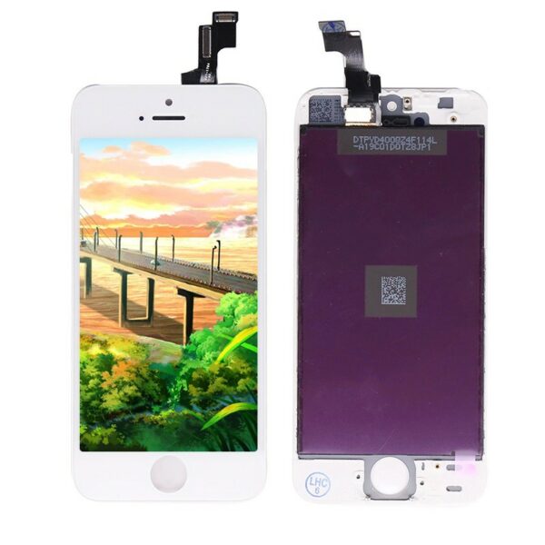 IPhone 5 white - iPhone 5 Hvid LCD Display Touch Skærm (Premium kvalitet)