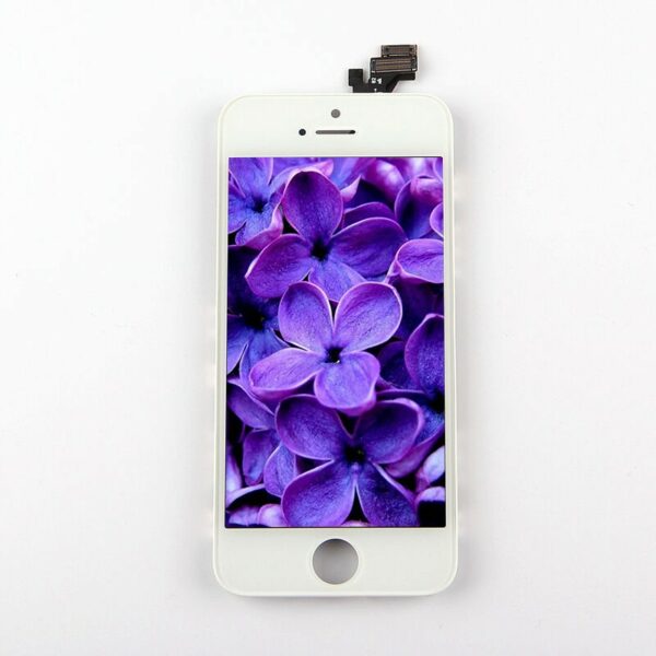 IPhone 5 white 3 - Iphone 5se Hvid Orginal LCD Display Touch Skærm (Oem)