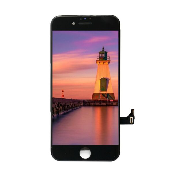 IPhone 8 black 2 - Iphone 8 Sort LCD Display Touch Skærm (Premium kvalitet)