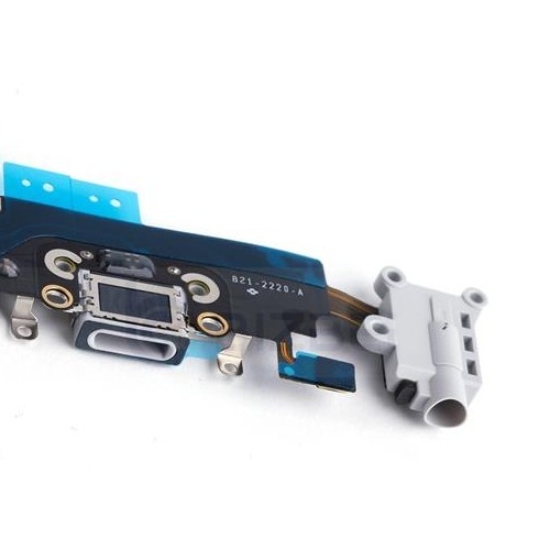 iPhone 6 Plus Charging Port and Audio Flex with Mic - Iphone 6 Opladerforbindelse Flex Kabel - Grå