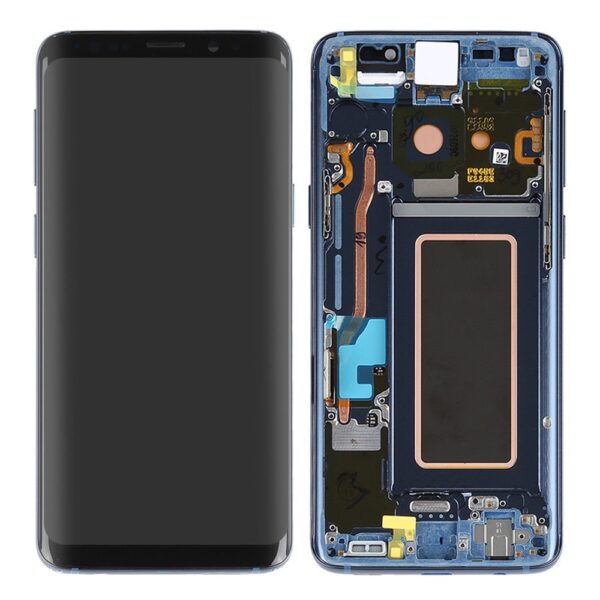 s9 beyaz - Samsung S9 Lcd Skærm Service Pack Med Ramme