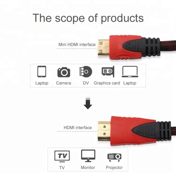 kirmizi kablo8 - Hdmi Cable 3 Mt