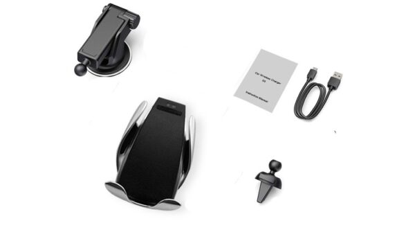 2019 Amazon Hot Sale 10W Wireless Car1 - Trådløs Oplader Mobilholder Til Bilen med Ekstra Stativ