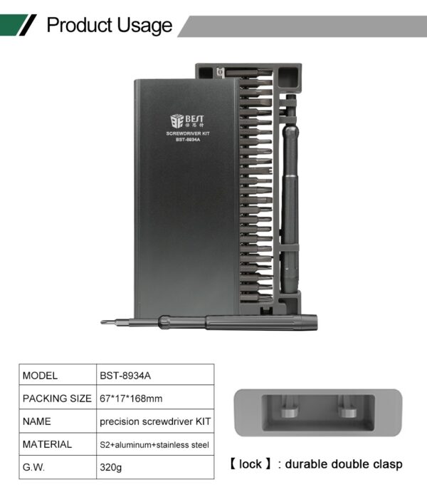 6 - Best Skruetrækkesæt BST-8934A