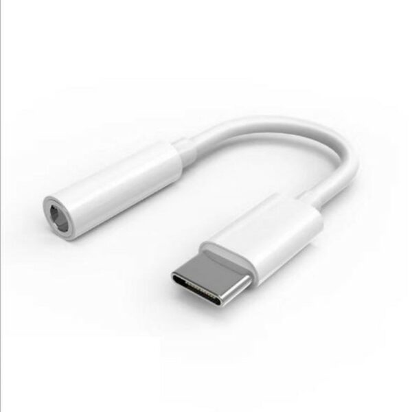 ac 1 - USB-C 3.1 til aux adapter - Hvid