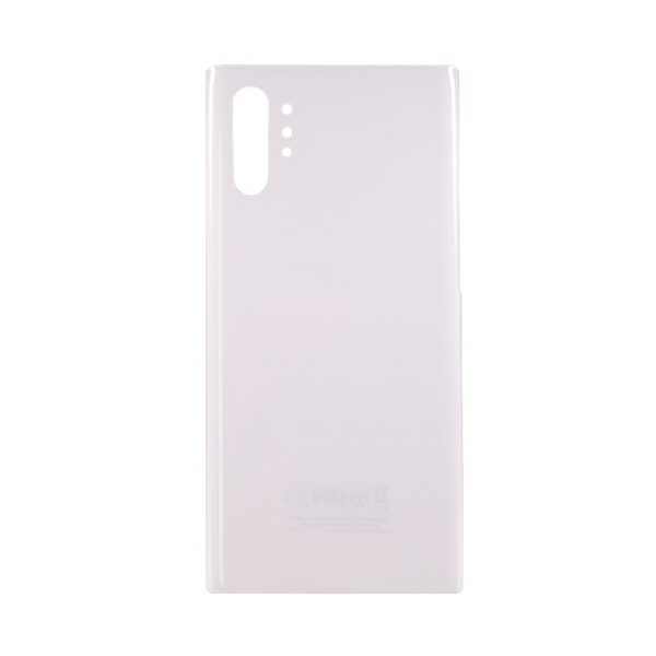hvid - Samsung Note 10 Plus Bagglas(Med Logo)