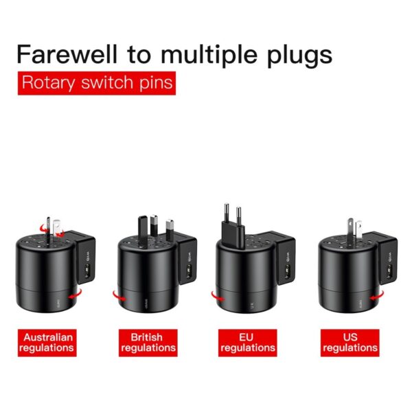 kyr online 101600878A 5 1000X1000 - Baseus Universal Hele verden rejseadapter Med Usb Port