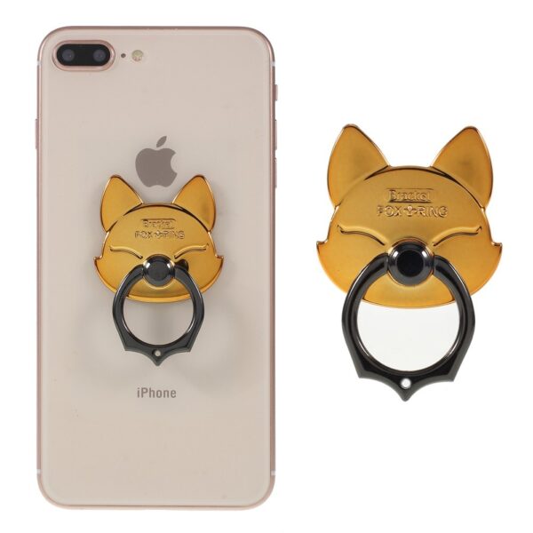 kyr online 102101833C 1 1000X1000 - Electroplating Fox Magnetisk Ring Holder Til Smartphones