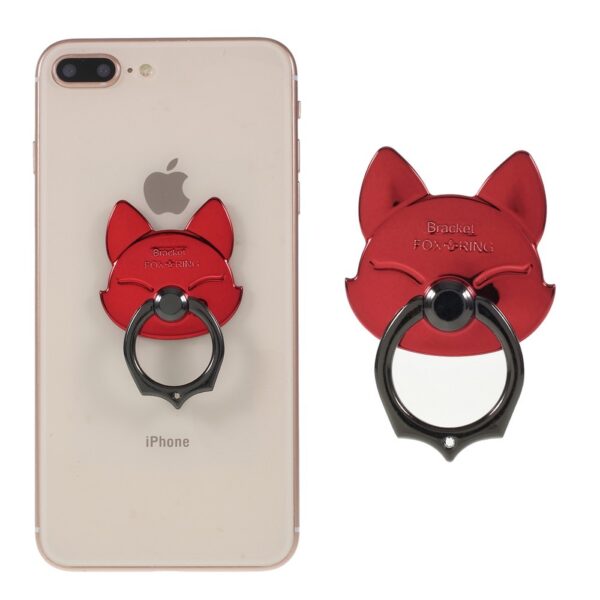 kyr online 102101833E 1 1000X1000 - Electroplating Fox Magnetisk Ring Holder Til Smartphones