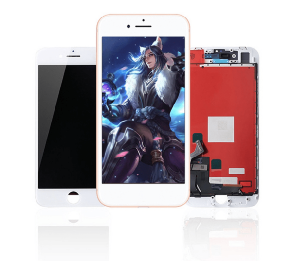 kyr online IPhone 8 Plus - iPhone 8 Plus Hvid Orginal LCD Display Touch Skærm (Oem)