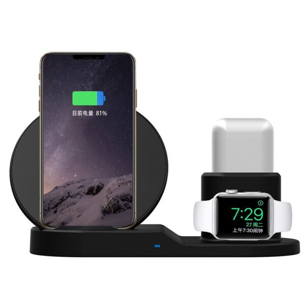 kyr online N30 3 in 1 wireless charger 1 - 3 In 1 Trådløs Oplader Telefon Oplader