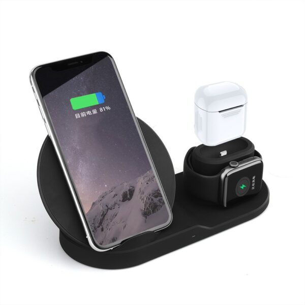 kyr online N30 3 in 1 wireless charger 2 - 3 In 1 Trådløs Oplader Telefon Oplader