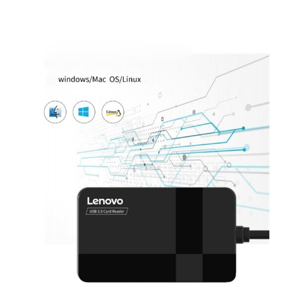 kyr online SC 610400007 4 1000X1000 - Lenovo D302 USB 3.0 Multi kortlæser - SD/Micro/CF/MS - Sort