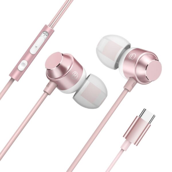 kyr online c type pink - C-type Hovedtelefoner Stereo Headset Med Mikrofon