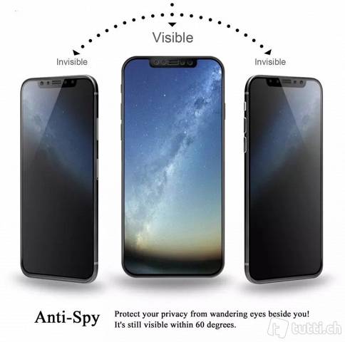 kyr online iphone x anti spy panzerglas 7352189059 - iPhone X-XS Privacy Skærmbeskyttelse (Anti-Spy)