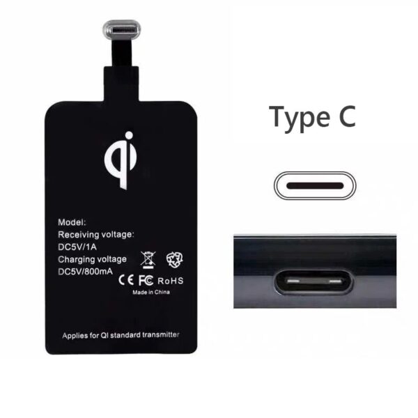 type c - Trådløs Opladning receiver for Android Type C