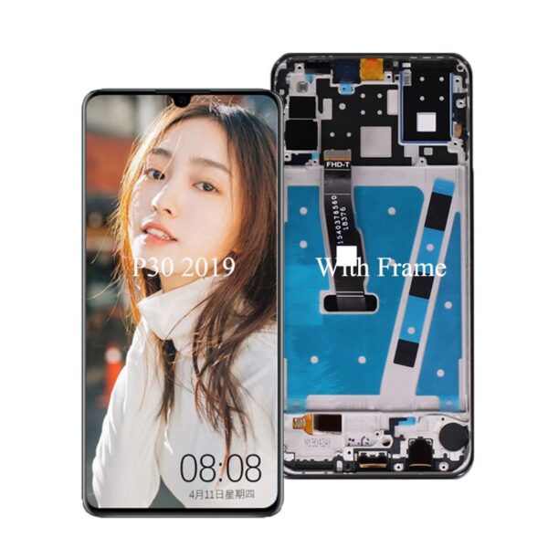 Huawei P30 4 Lcd - Huawei P30 Med Ramme Lcd Skærm (Oem Kvalitet)