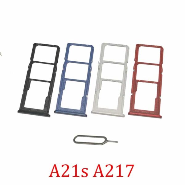 Sim Card Tray Slot For Samsung Galaxy A21s A217F A217M A217N Original Phone New Black SIM - Samsung Galaxy A21S Dual Simkort holder