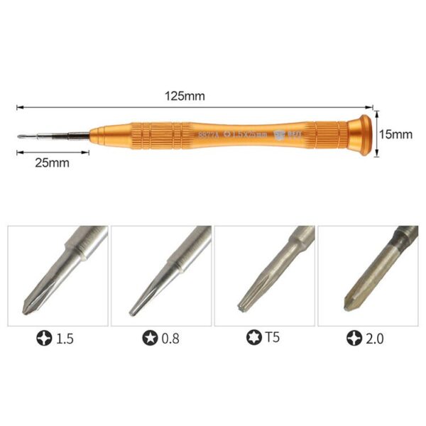 BEST BST 8877A 1.5mm Cross 0.8mm Star Pentalobe Precision Screwdriver for Electronics Mobile Phone Notebook Watch Disassemble Repair Tools 5 - Best BST-8877A Skruetrækker (Phillips 1,5)
