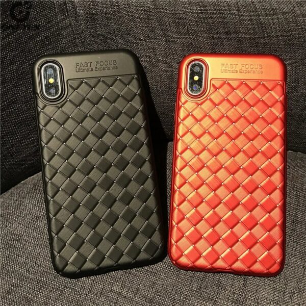 Woven Silicon mobile Phone Cover For Apple iphone 6 Plus X 10 Cover Case Dissipation Smartphone.jpg Q90.jpg - Samsung S8 Fletning Cover