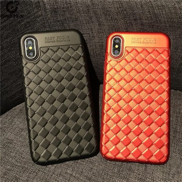 Woven Silicon mobile Phone Cover For Apple iphone 6 Plus X 10 Cover Case Dissipation Smartphone.jpg Q90.jpg - Iphone 5 Series Fletning Cover