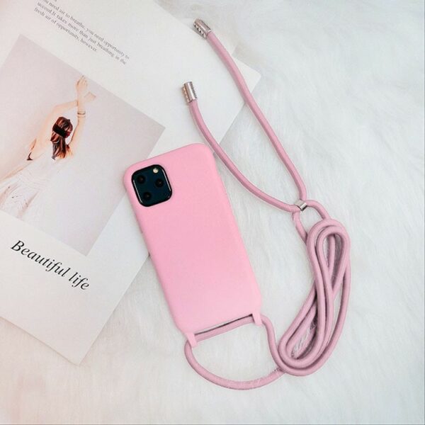 Tpu snor pink - iPhone 12 360 Liquid Silicon Cover Med Snor
