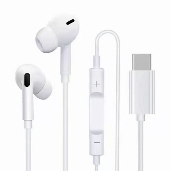 H20624c08e8004ab9a5fab4ebfa776306R - USB-C In-Ear Headset Hvid Med Box