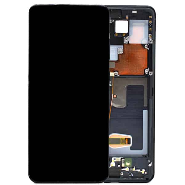 Samsung Galaxy S20 Ultra G986 LCD screen black service pack - Samsung S20 Ultra Lcd Skærm Med Ramme (Original Service Pack)