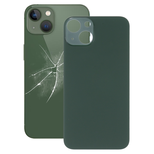 IPhone 13 green back glass - iPhone 13 Mini Bag Glas (Big Camera Holder) - Med Tape