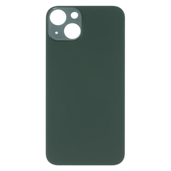 IPhone 13 green back glass 2 - iPhone 13 Mini Bag Glas (Big Camera Holder) - Med Tape
