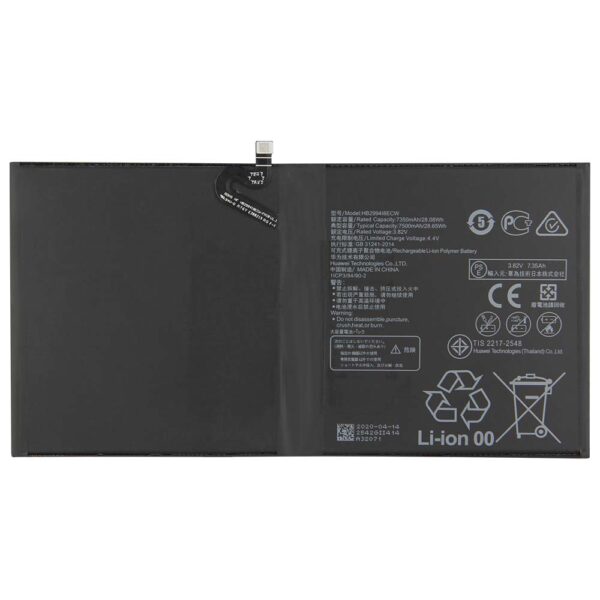 Huawei HB299418ECW 28.65Wh - Huawei MediaPad M5 10 Original kapacitet Batteri