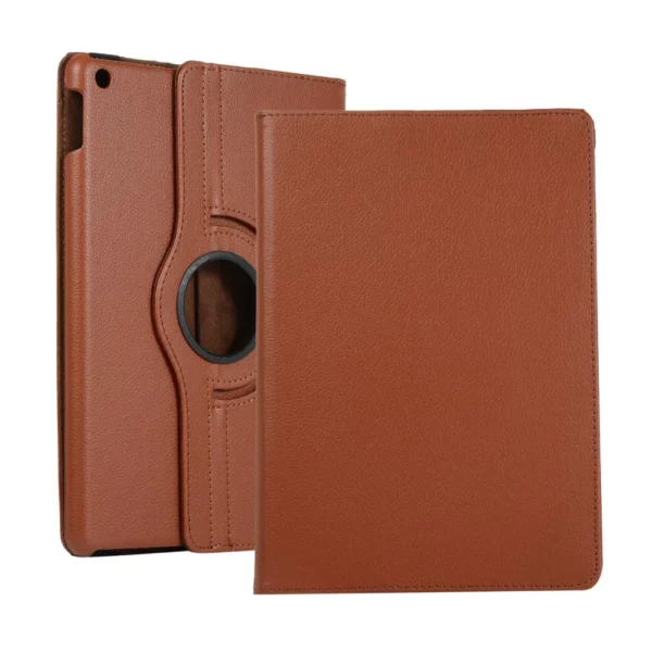 360 brun - iPad Pro 12,9 3/4 Gen. - 360 graders rotering Flip PU Læder Cover Brun