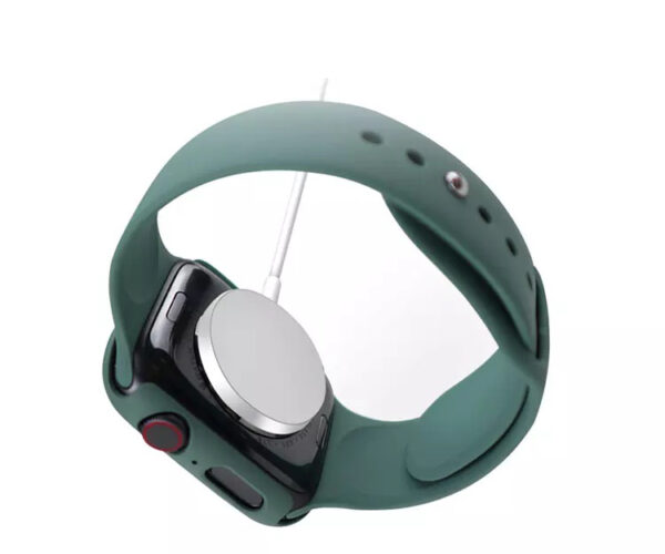 Withchaerger 1 apple watch - Sportsrem Med Cover Med Cover Hvid til Apple Watch