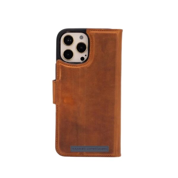 mgwpcbr 5 - Ægte Læder Magic Wallet IPhone Cover -Brun