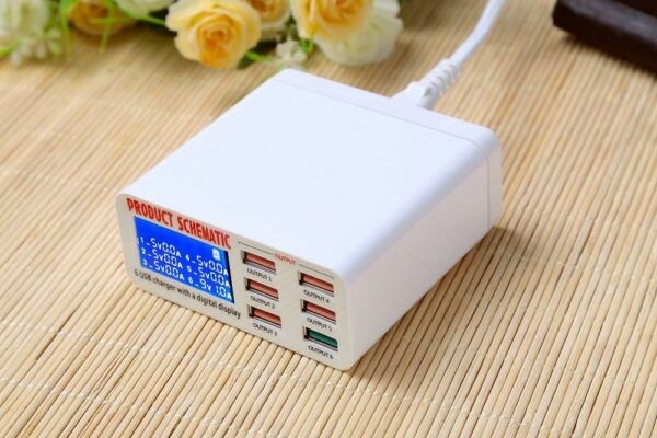 smart 6 port usb fast charger lcd display auto detect technology l 1707 07 limgrouptrading@18 - Best 6 Usb Multi Fast Oplader