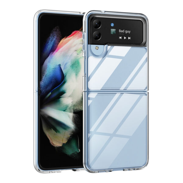 2 1 - Samsung Z Flip 4 – Ultra Tyndt Cover (Gennemsigtig)
