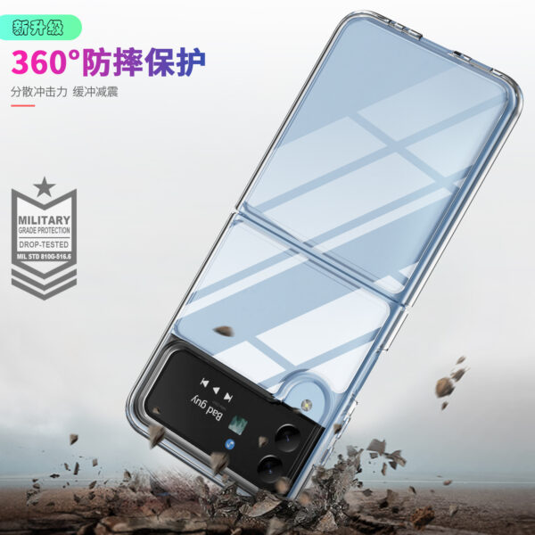3 - Samsung Z Flip 4 – Ultra Tyndt Cover (Gennemsigtig)