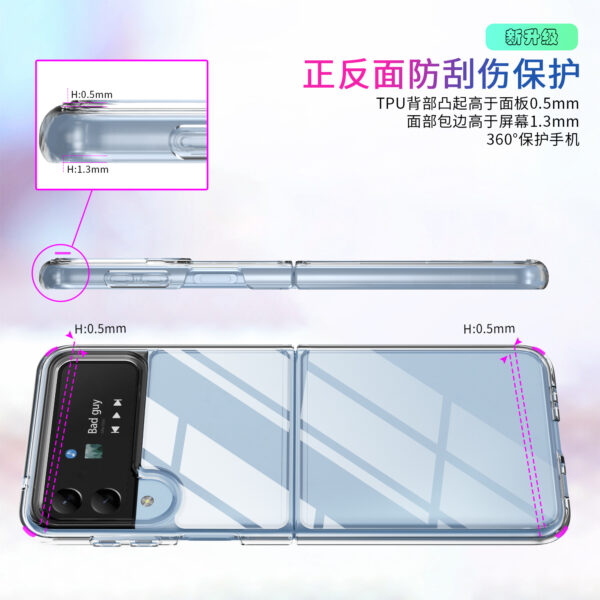 5 1 - Samsung Z Flip 3 – Ultra Tyndt Cover (Gennemsigtig)