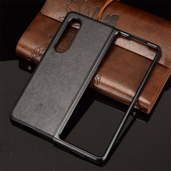 SKU 01 黑色 - Samsung Galaxy Z Fold 3 Læder Cover