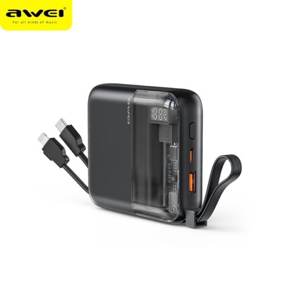 3 - Awei P149K Hurtig Powerbank 10.000 mAh