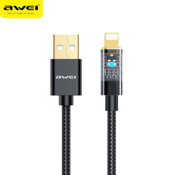 Awei CL 139 3A Type C Super Quick Charge Cable Fast Charging Cable Lightning USB Date - AWEI CL-139L 18W USB-A to til Iphone Fast Oplader