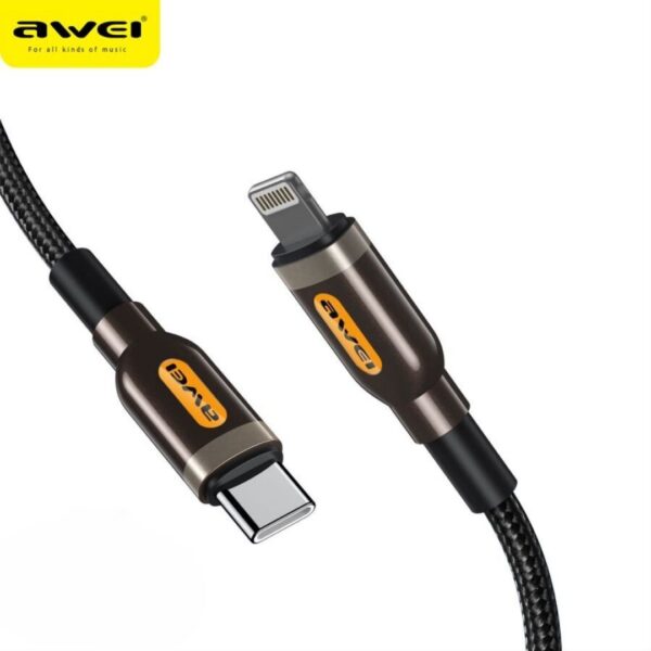 Awei CL 125L 2 - AWEI CL-125L 20W USB-C to USB-C Fast Oplader