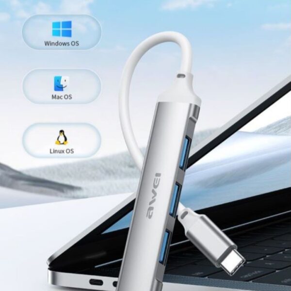 Awei CL 150T 4 - Awei CL-150T USB Hub med 4 porte