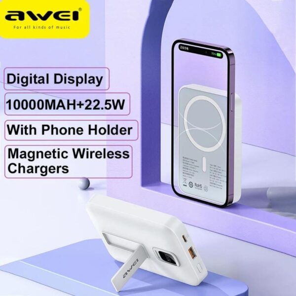 3 7 - Awei P185K Hurtig Magnet Powerbank 10.000 mAh