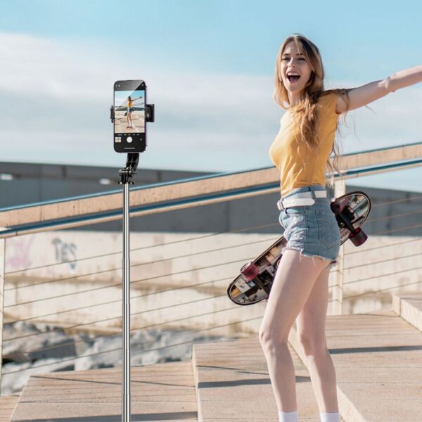 7 4 - Multifunktionel Selfie Stang & Tripod Stativ med trådløs fjernbetjening