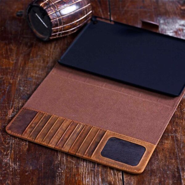 Ipad 5 Aegte Crazy Horse laeder7 - Crazy Læder IPad Pung Cover