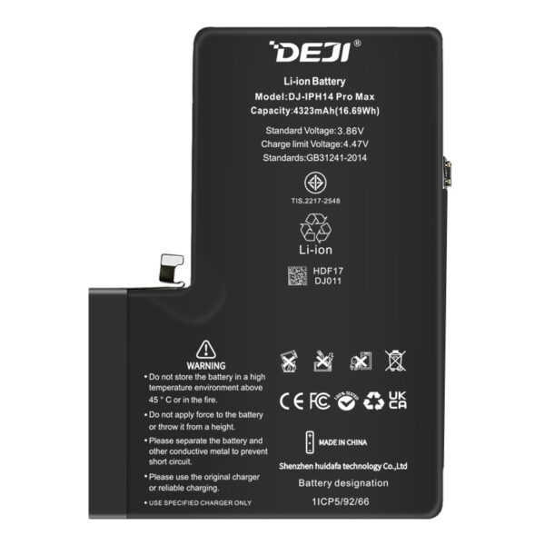 - IPhone 14 Pro Max Batteri - Tag on Flex No Pop-Up (Deji)