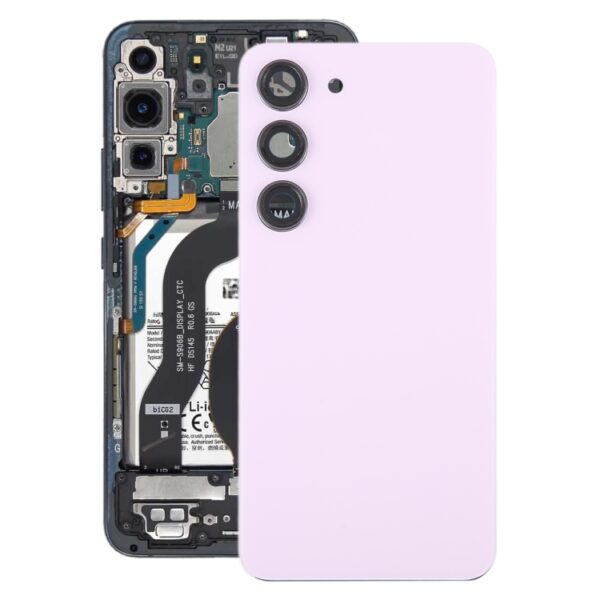 SPA3663FL - Samsung Galaxy S23 Bagglas/Battery Cover/Back Glass Med Kamera Lens