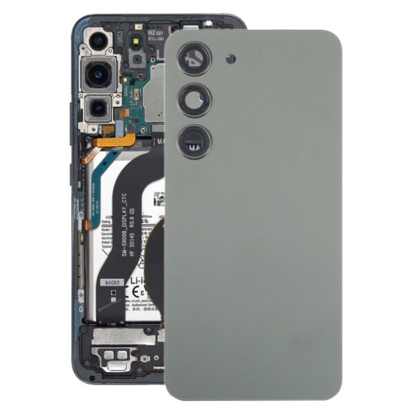 SPA3663GL 1 - Samsung Galaxy S23 Bagglas/Battery Cover/Back Glass Med Kamera Lens