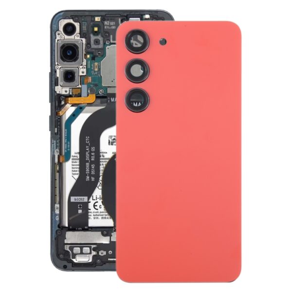 SPA3663RL - Samsung Galaxy S23 Bagglas/Battery Cover/Back Glass Med Kamera Lens